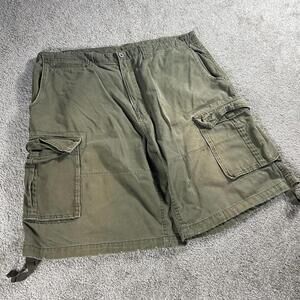Baggy Double Knee Cargo Shorts Faded Green Earth Tone Baggies Size 38